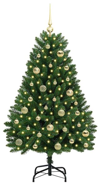 Umělý vánoční stromeček 120 cm 150 LED Teplá bílá PVC a ocel 3395671