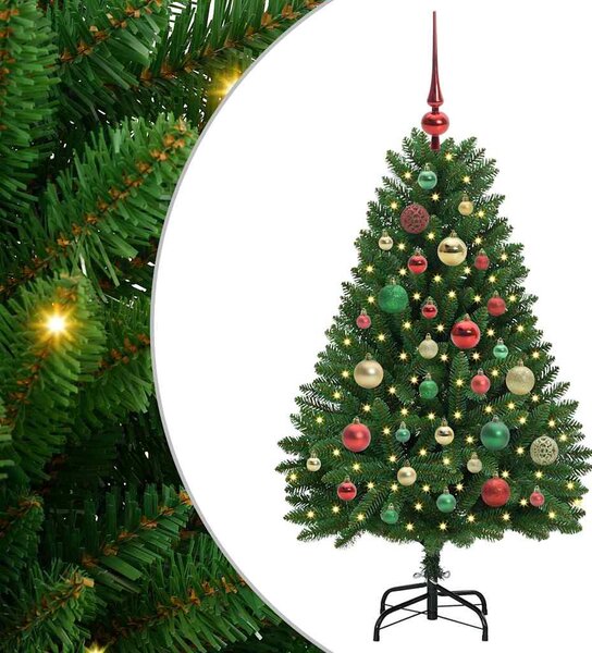Umělý vánoční stromeček 120 cm 150 LED Teplá bílá PVC a ocel 3395675