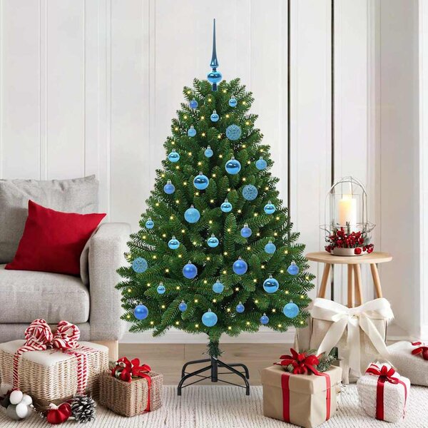 Umělý vánoční stromeček 150 cm 150 LED Teplá bílá PVC a ocel 3395683