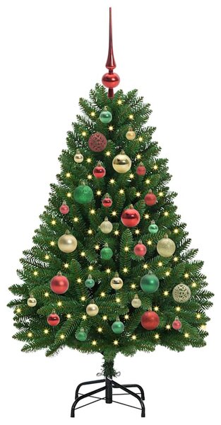 Umělý vánoční stromeček 120 cm 150 LED Teplá bílá PVC a ocel 3395675
