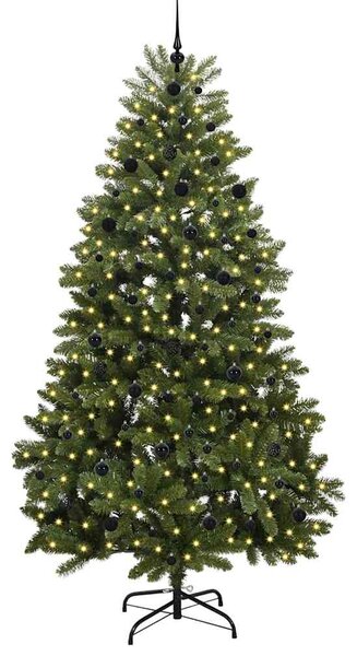 Umělý vánoční stromeček 240 cm 300 LED Teplá bílá PVC a ocel 3395704