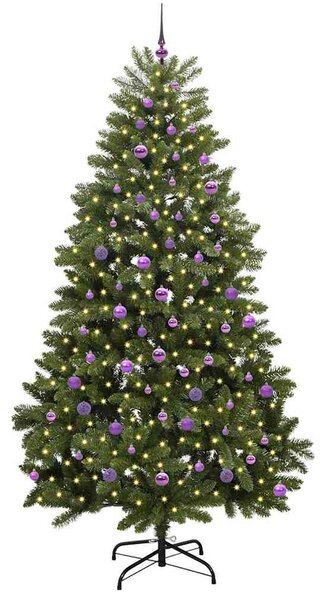 Umělý vánoční stromeček 240 cm 300 LED Teplá bílá PVC a ocel 3395709