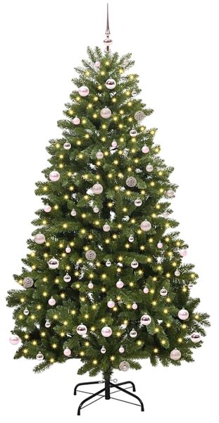 Umělý vánoční stromeček 240 cm 300 LED Teplá bílá PVC a ocel 3395705