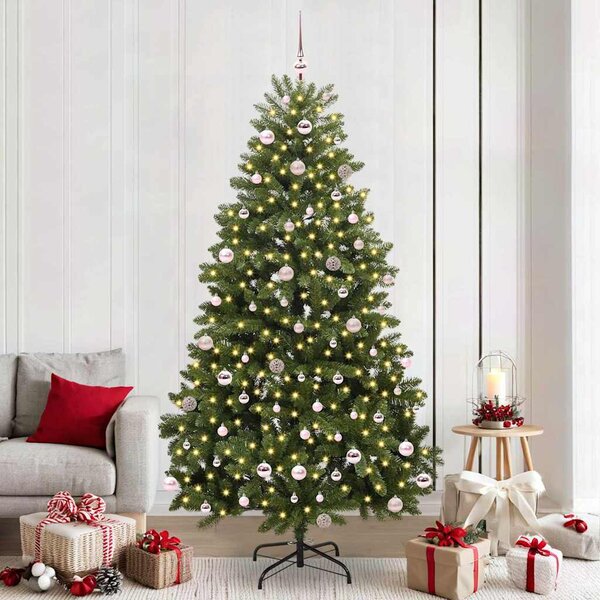 Umělý vánoční stromeček 240 cm 300 LED Teplá bílá PVC a ocel 3395705