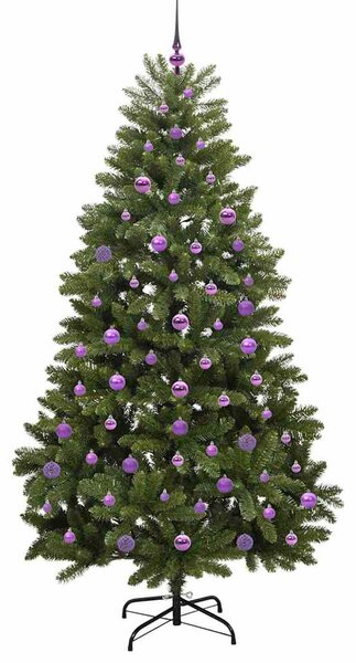 Umělý vánoční stromeček 210 cm 300 LED Teplá bílá PVC a ocel 3395700