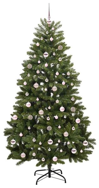 Umělý vánoční stromeček 210 cm 300 LED Teplá bílá PVC a ocel 3395696