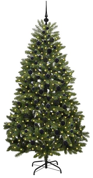 Umělý vánoční stromeček 210 cm 300 LED Teplá bílá PVC a ocel 3395695