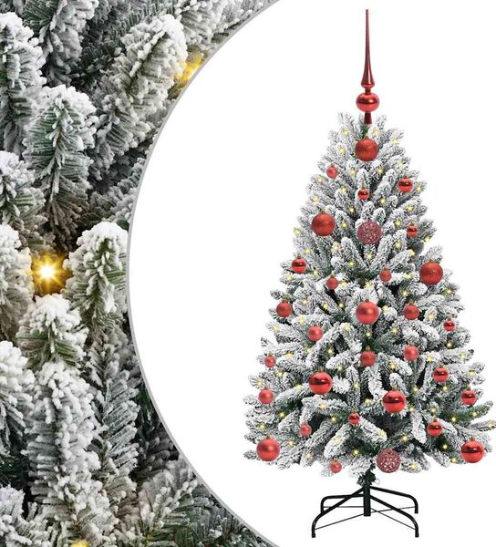 Umělý vánoční stromeček 120 cm 150 LED Teplá bílá PVC a ocel 3395730