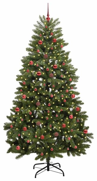 Umělý vánoční stromeček 240 cm 300 LED Teplá bílá PVC a ocel 3395703