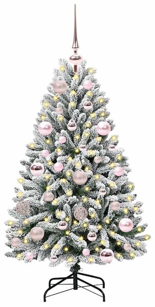 Umělý vánoční stromeček 120 cm 150 LED Teplá bílá PVC a ocel 3395732