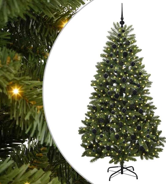 Umělý vánoční stromeček 210 cm 300 LED Teplá bílá PVC a ocel 3395695