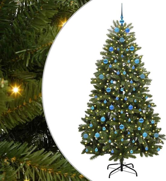 Umělý vánoční stromeček 210 cm 300 LED Teplá bílá PVC a ocel 3395701