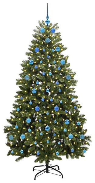 Umělý vánoční stromeček 210 cm 300 LED Teplá bílá PVC a ocel 3395701