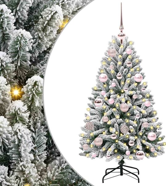 Umělý vánoční stromeček 120 cm 150 LED Teplá bílá PVC a ocel 3395732
