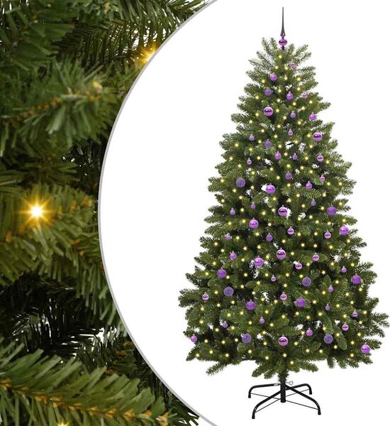 Umělý vánoční stromeček 240 cm 300 LED Teplá bílá PVC a ocel 3395709