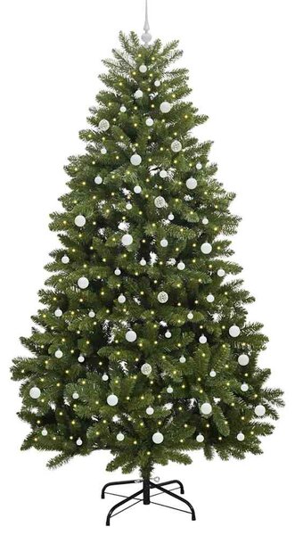 Umělý vánoční stromeček 240 cm 300 LED Teplá bílá PVC a ocel 3395706