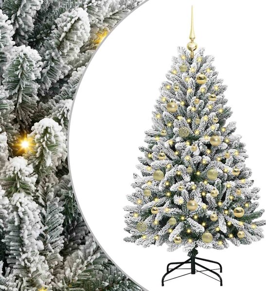 Umělý vánoční stromeček 120 cm 150 LED Teplá bílá PVC a ocel 3395734
