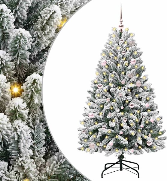 Umělý vánoční stromeček 150 cm 150 LED Teplá bílá PVC a ocel 3395741