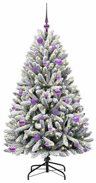 Umělý vánoční stromeček 150 cm 150 LED Teplá bílá PVC a ocel 3395745