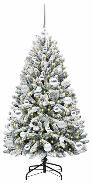 Umělý vánoční stromeček 120 cm 150 LED Teplá bílá PVC a ocel 3395735
