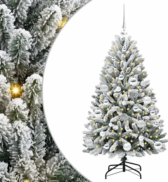 Umělý vánoční stromeček 120 cm 150 LED Teplá bílá PVC a ocel 3395735