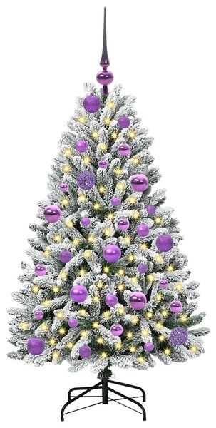 Umělý vánoční stromeček 120 cm 150 LED Teplá bílá PVC a ocel 3395736