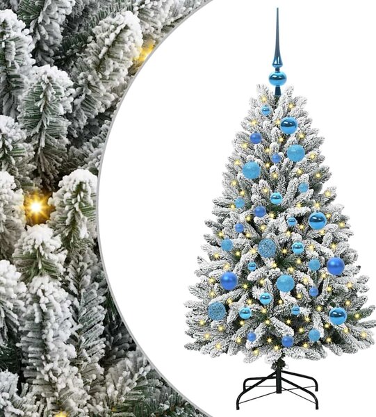 Umělý vánoční stromeček 120 cm 150 LED Teplá bílá PVC a ocel 3395737