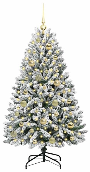Umělý vánoční stromeček 120 cm 150 LED Teplá bílá PVC a ocel 3395734