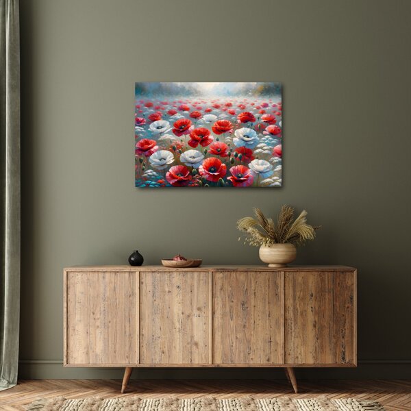 Obraz - Pole vlčích máků (70x50 cm)