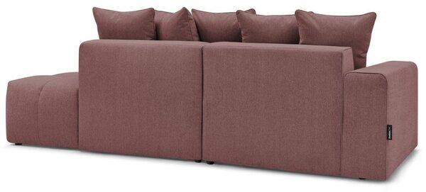 -25 % Dny MOMENTI– Bobochic Paris Růžová rohová pohovka Mont-Blanc 313 cm, levá