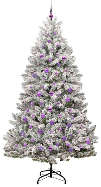 Umělý vánoční stromeček 210 cm 300 LED Teplá bílá PVC a ocel 3395763