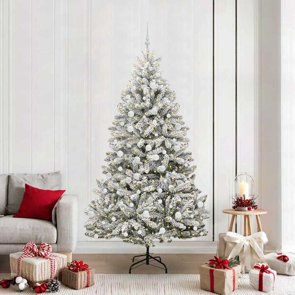 Umělý vánoční stromeček 210 cm 300 LED Teplá bílá PVC a ocel 3395760