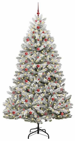 Umělý vánoční stromeček 240 cm 300 LED Teplá bílá PVC a ocel 3395766