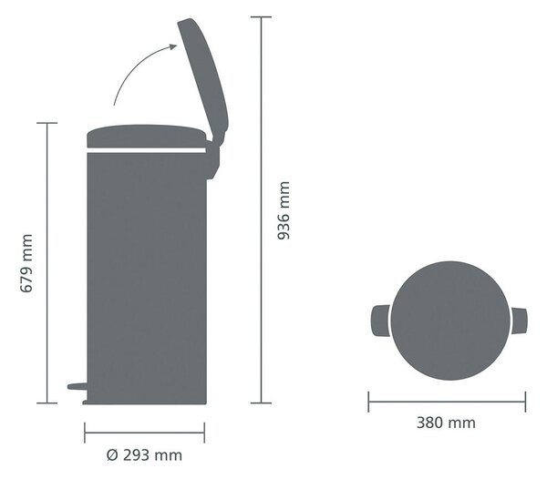 ODPADKOVÝ KOŠ 30 l Brabantia - Online Only domácnost & úklid, Online Only
