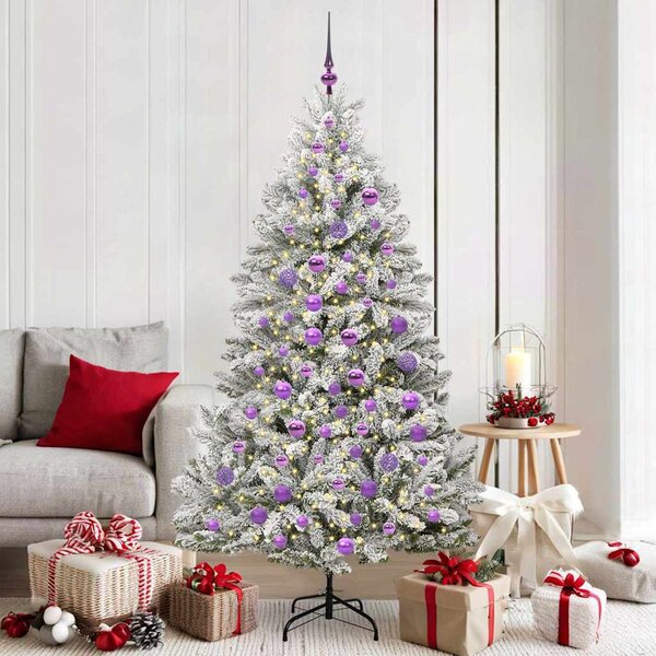 Umělý vánoční stromeček 180 cm 300 LED Teplá bílá PVC a ocel 3395754