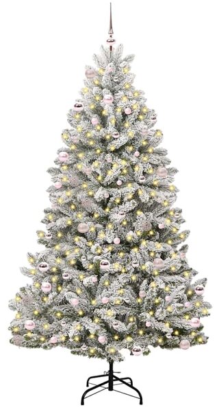 Umělý vánoční stromeček 240 cm 300 LED Teplá bílá PVC a ocel 3395768