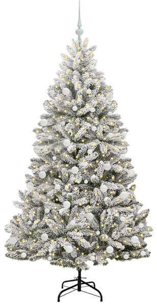 Umělý vánoční stromeček 180 cm 300 LED Teplá bílá PVC a ocel 3395751