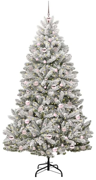 Umělý vánoční stromeček 210 cm 300 LED Teplá bílá PVC a ocel 3395759