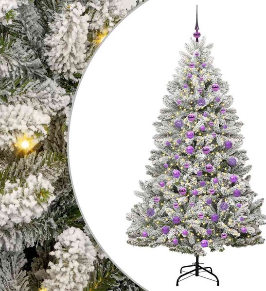Umělý vánoční stromeček 180 cm 300 LED Teplá bílá PVC a ocel 3395754