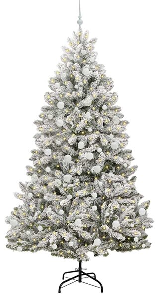 Umělý vánoční stromeček 210 cm 300 LED Teplá bílá PVC a ocel 3395760