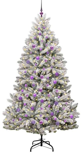 Umělý vánoční stromeček 210 cm 300 LED Teplá bílá PVC a ocel 3395763