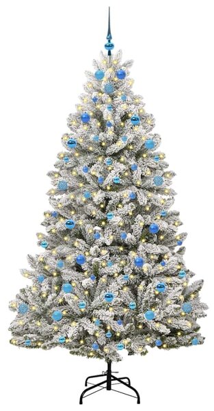 Umělý vánoční stromeček 210 cm 300 LED Teplá bílá PVC a ocel 3395764