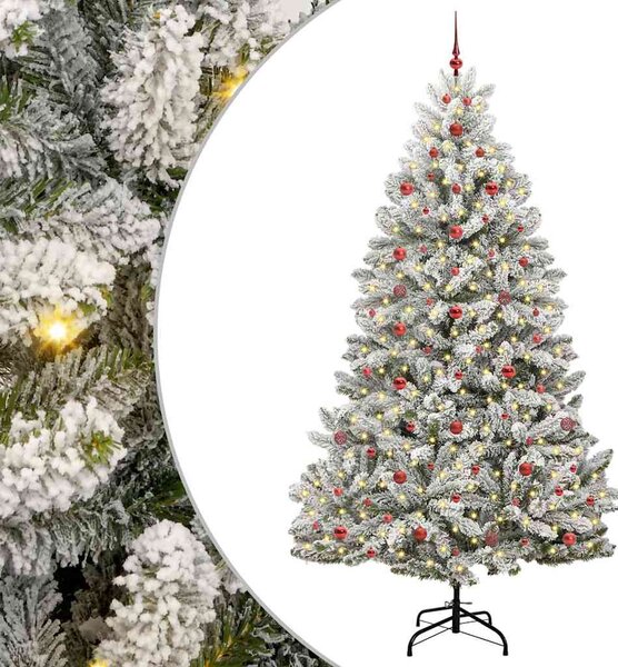 Umělý vánoční stromeček 240 cm 300 LED Teplá bílá PVC a ocel 3395766