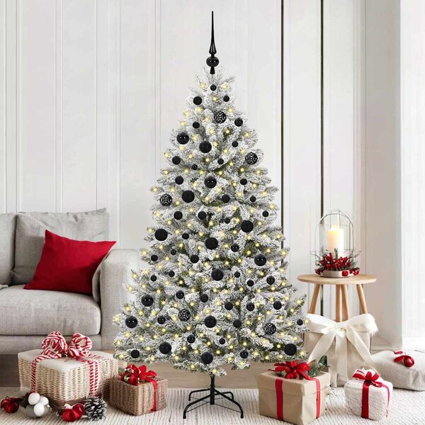 Umělý vánoční stromeček 180 cm 300 LED Teplá bílá PVC a ocel 3395749
