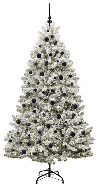Umělý vánoční stromeček 210 cm 300 LED Teplá bílá PVC a ocel 3395758