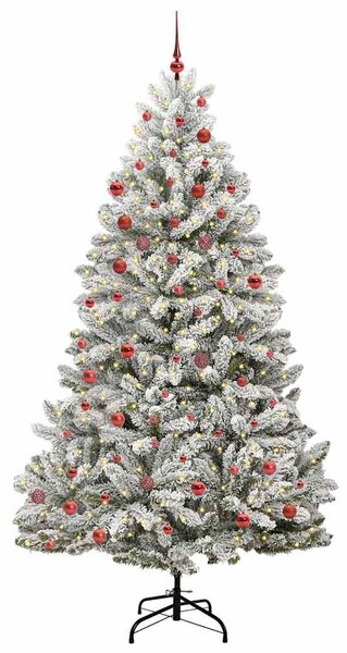 Umělý vánoční stromeček 210 cm 300 LED Teplá bílá PVC a ocel 3395757