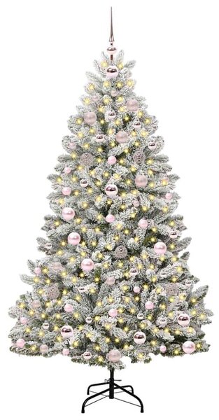 Umělý vánoční stromeček 180 cm 300 LED Teplá bílá PVC a ocel 3395750