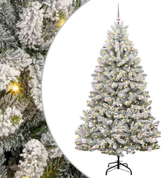Umělý vánoční stromeček 240 cm 300 LED Teplá bílá PVC a ocel 3395768