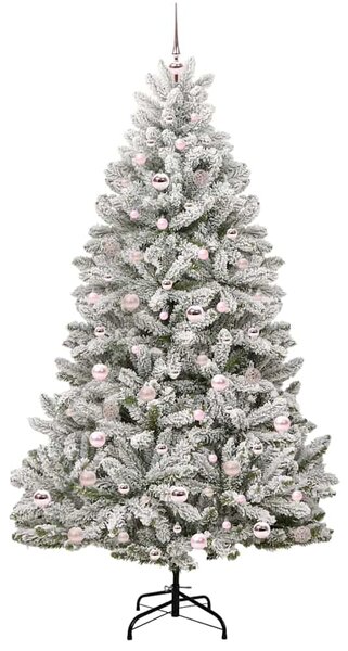 Umělý vánoční stromeček 210 cm 300 LED Teplá bílá PVC a ocel 3395759