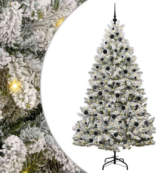 Umělý vánoční stromeček 210 cm 300 LED Teplá bílá PVC a ocel 3395758